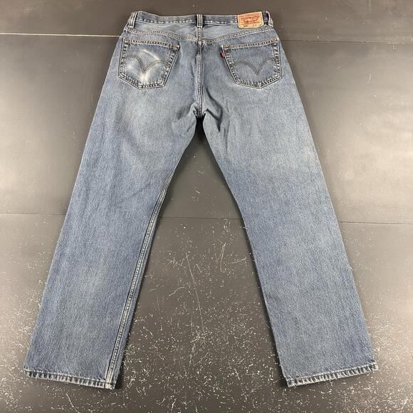 VTG Levis 505 Jeans Mens 35x32 Smoke Rise Fade Worn In Y2K Lot of 2 - Picture 6 of 13